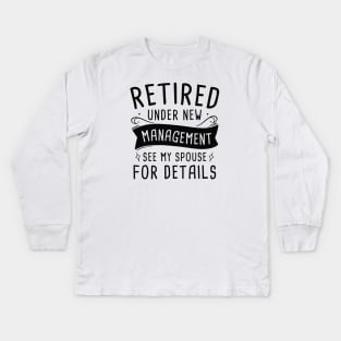 Retired Kids Long Sleeve T-Shirt